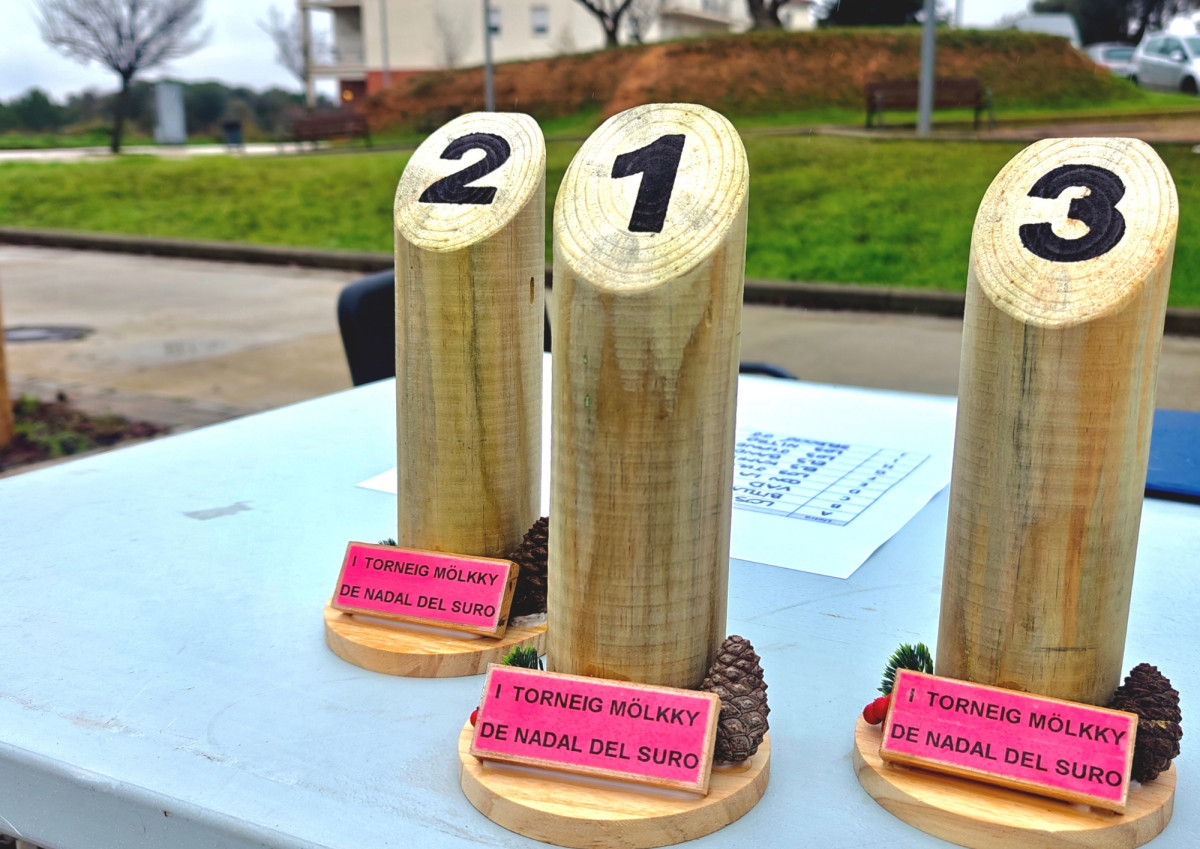 El barri de Santa Maria de Vilalba d'Abrera ha acollit el I Torneig Mölkky de Nadal del Suro