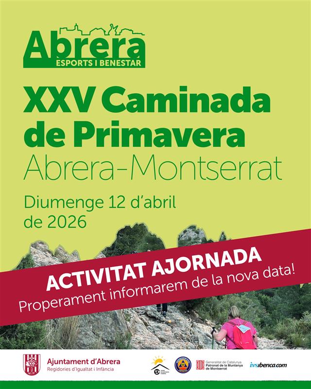 Des del Servei d'Esports estem treballant per trobar una nova data per a la celebració de l’activitat i pròximament n’informarem