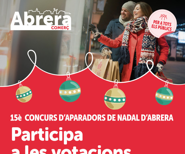 Cartell votacions premi popular 15è Concurs d'Aparadors de Nadal d'Abrera 2025