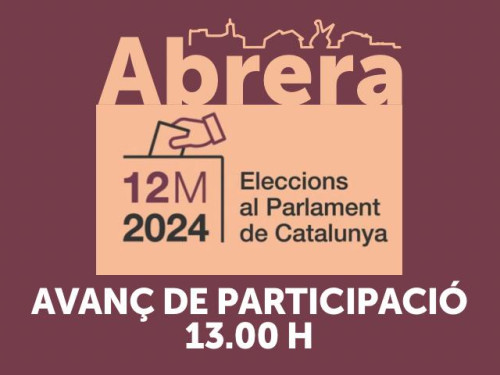 ELECCIONS PARLAMENT DE CATALUNYA 2024 - PARTICIPACIÓ 13H
