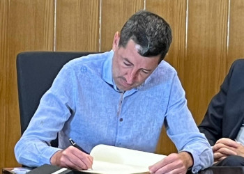 Rebem la visita de l’alcalde de Berga, Ivan Sànchez, i el regidor d'Esports, Guillem Canal