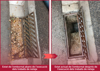 Durant aquest mes d'agost estem duent a terme treballs de neteja als embornals en diferents punts del nostre municipi