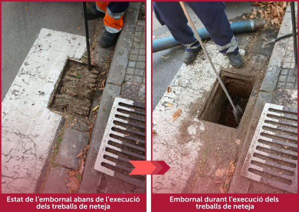 Durant aquest mes d'agost estem duent a terme treballs de neteja als embornals en diferents punts del nostre municipi