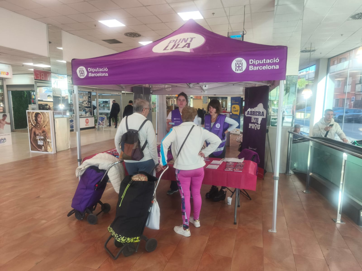 Dissabte 15 de novembre. Punt Lila al Mercat Municipal d'Abrera