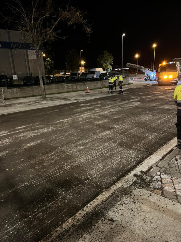 Duem a terme actuacions nocturnes d’asfaltatge i millora de la via pública per minimitzar les afectacions al trànsit