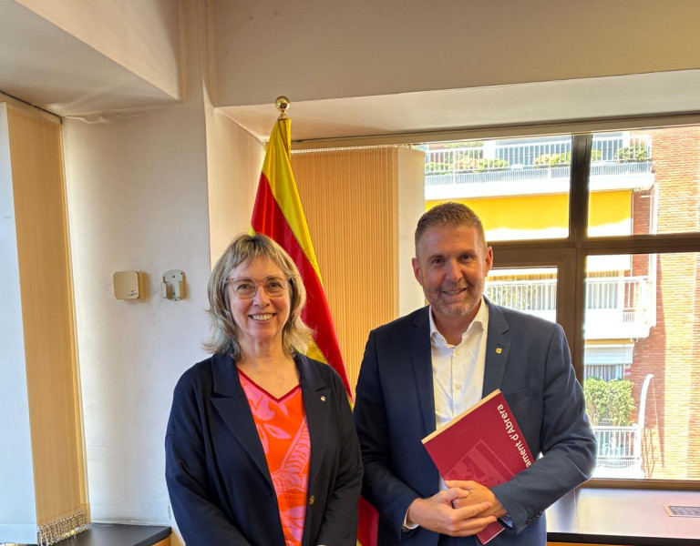 Ens reunim amb el Departament d’Educació i Formació Professional de la Generalitat de Catalunya per avançar en l’ampliació de l’Institut Voltrera i la millora de les infraestructures educatives