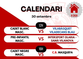 Partits de cap de setmana (30/09-01/10). CBA
