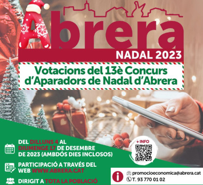 Obrim el període de votacions del XIII Concurs d’Aparadors Nadalencs d'Abrera. Participa-hi i vota el premi popular!
