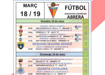 Competicions esportives - AE Abrera 18 i 19.03.23. FÒRA