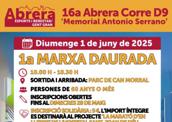 Cartell de la 1a Marxa Daurada d'Abrera