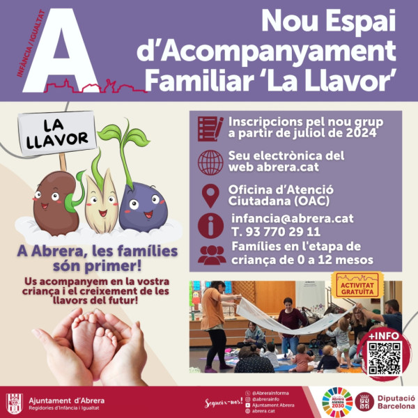 Famílies! Ja us podeu inscriure a l’espai d'acompanyament familiar 'La Llavor'