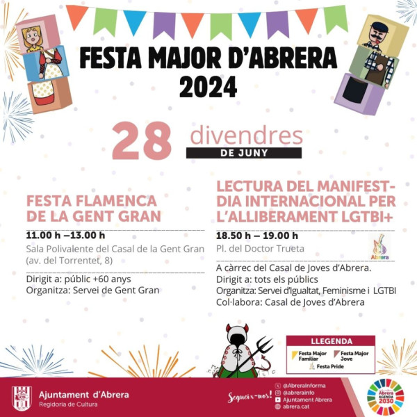 Festa Major 2024: Programació de divendres 28 de juny de 2024