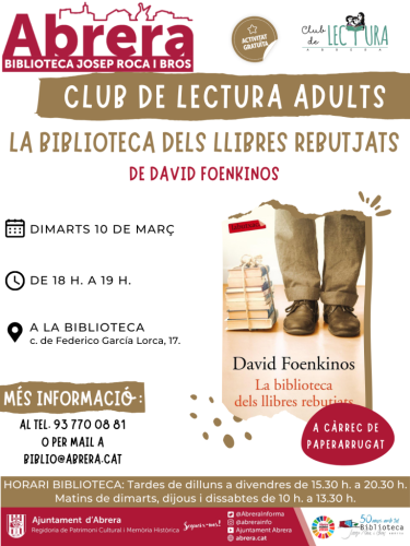 Club de Lectura Adults. Març 2026