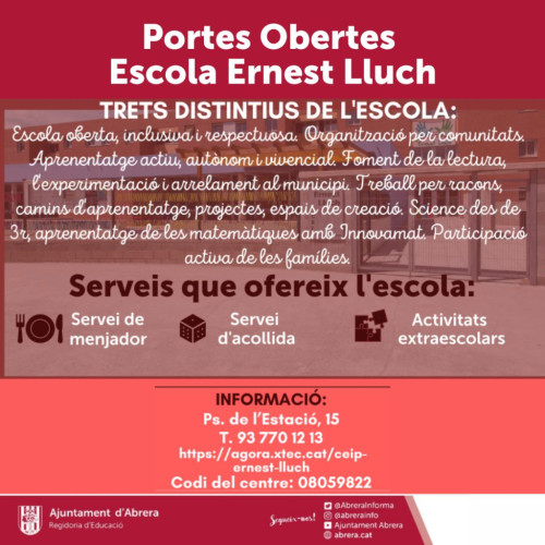 Portes obertes a l'Escola Ernest Lluch