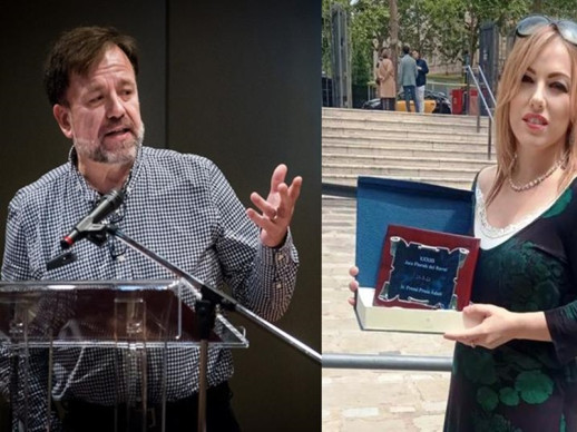 Abrera amb els autors i autores locals! Felicitem l'Eva Maria Baos i el José Luís García Herrera pels seus premis literaris