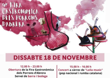4a Fira Porrons d'Abrera - Programació dissabte 18 de novembre de 2023