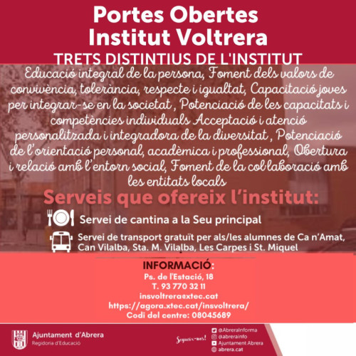 Portes obertes a l'Institut Voltrera