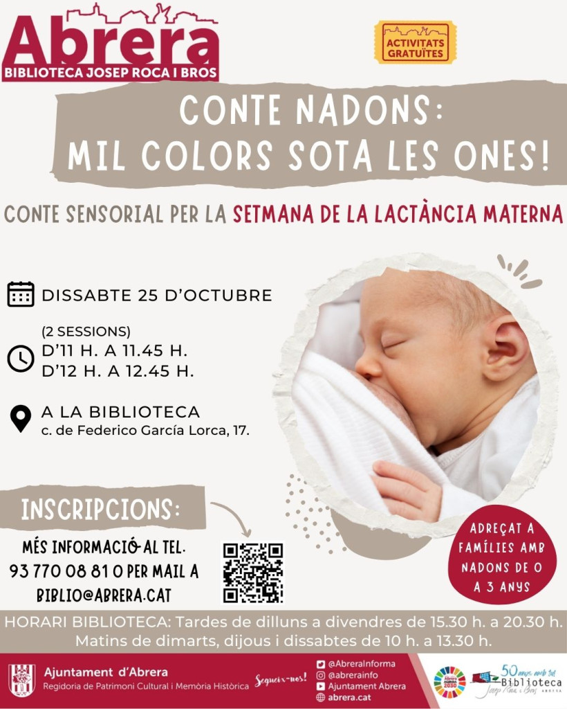 Atenció! La Biblioteca Josep Roca i Bros d'Abrera ha engegat el nou curs amb activitats per a tothom! Preneu nota! Us hi esperem!