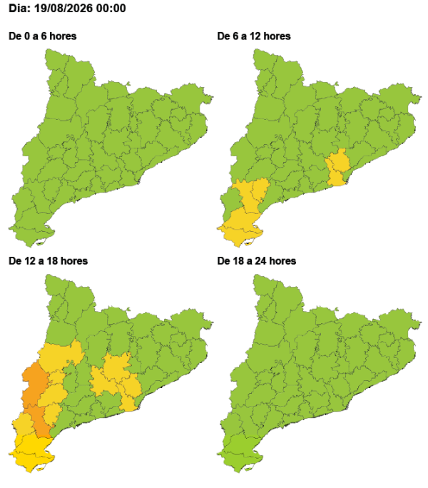 Mapa de risc de calor extrema - 19.08.26