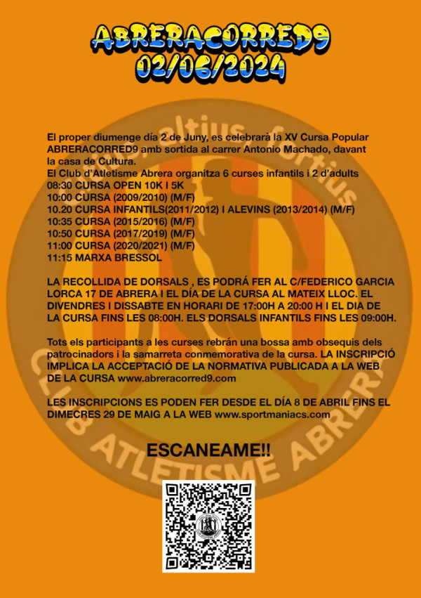 XV Cursa Abrera Corre D9 2024