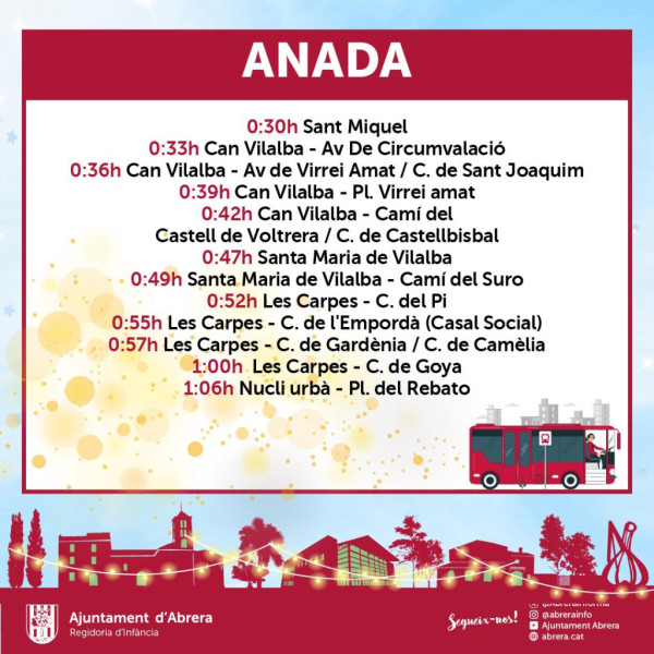 Servei de Bus Gratuït de Cap d'Any