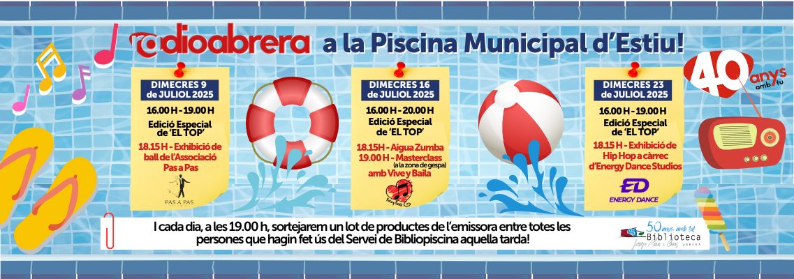 RÀDIO ABRERA A LA PISCINA