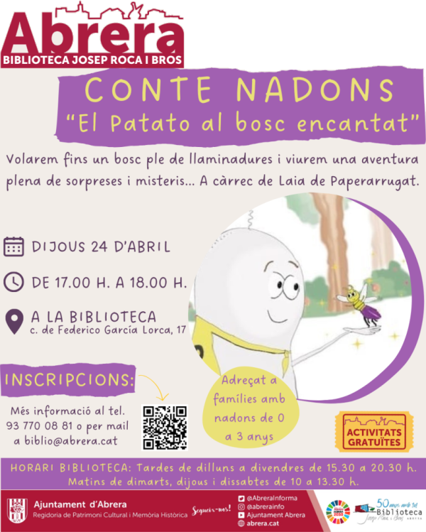 Biblioteca Josep Roca i Bros - Abril 2025 - Conte nadons