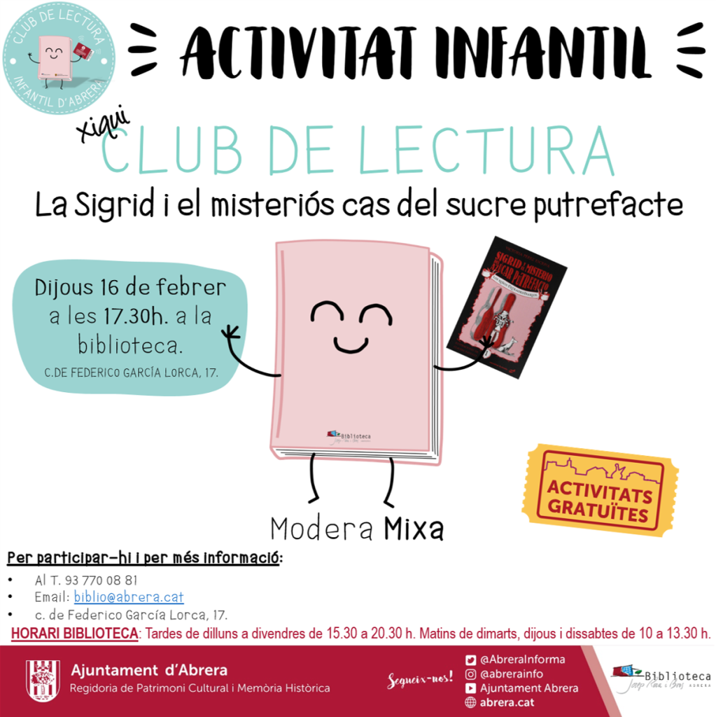 Biblioteca Josep Roca i Bros Febrer 2023 - Xiqui club