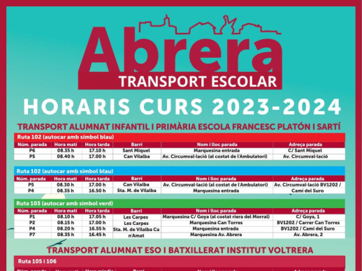 Transport Bus Escolar 2023-2024