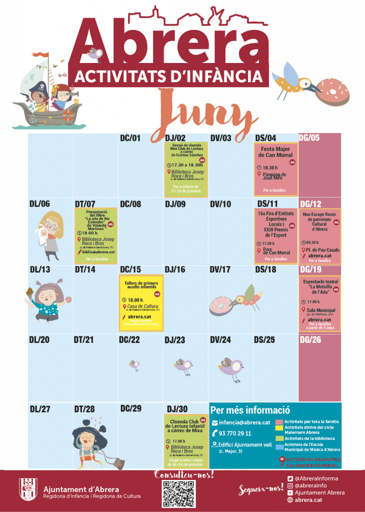 Calendari infància juny 2022