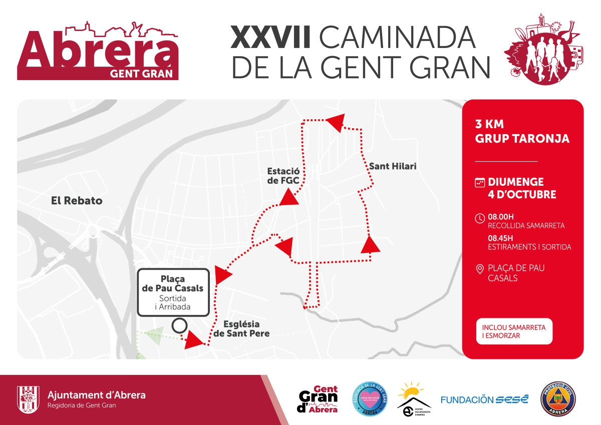 Caminada de la Gent Gran 2026. Itinerari vermell
