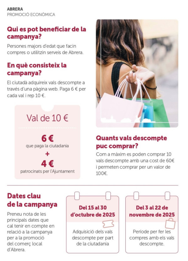 A Abrera impulsem una nova campanya per fomentar el comerç local: 'Comprem a Abrera Online'