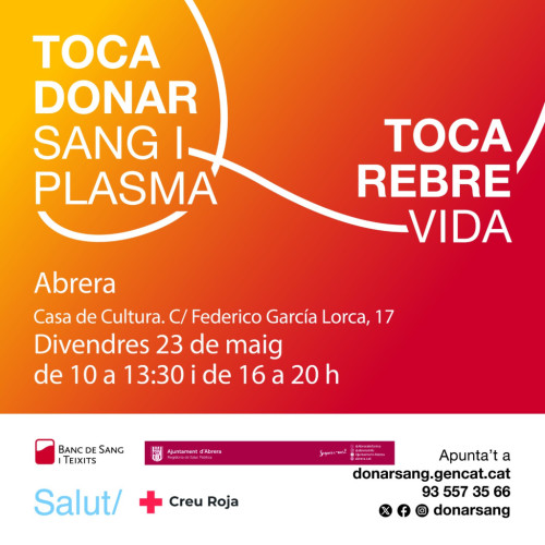 Campanya de Donació de Sang i Plasma 23 de maig de 2025