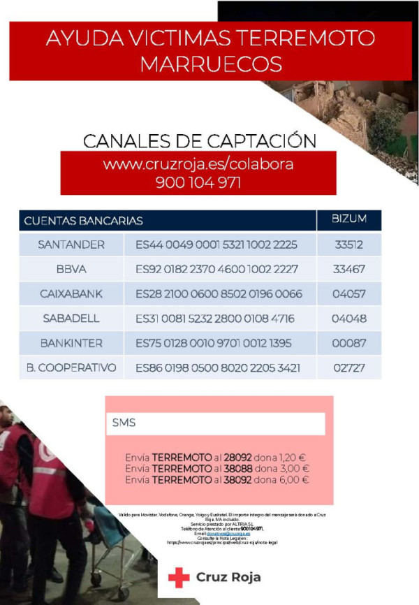 Creu Roja. Ajuda humanitària al Marroc