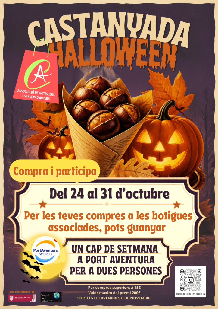Castanyada i Halloween amb l'Associació de Botiguers i Comerços d'Abrera
