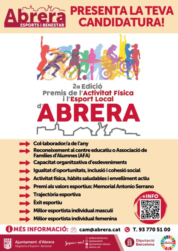 Abrera amb l'esport! Convoquem els 2ns Premis de l'Activitat Física i l'Esport Local