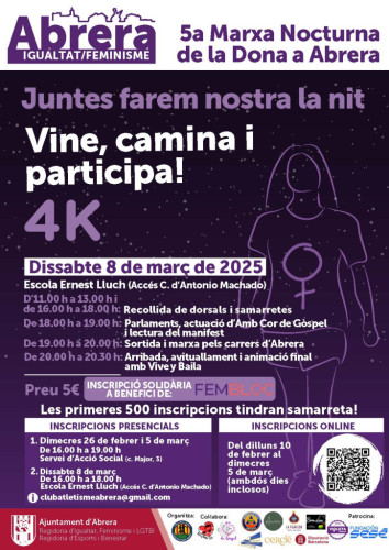 CARTELL 5a Marxa nocturna dona abrera 2025 OK