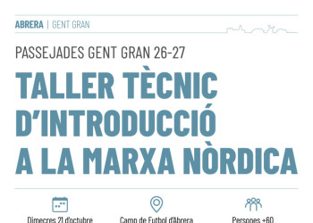 A Abrera fem esport, fem salut! Aquest mes d'octubre iniciem el nou cicle de Passejades per a la Gent Gran, per a persones a partir de 60 anys