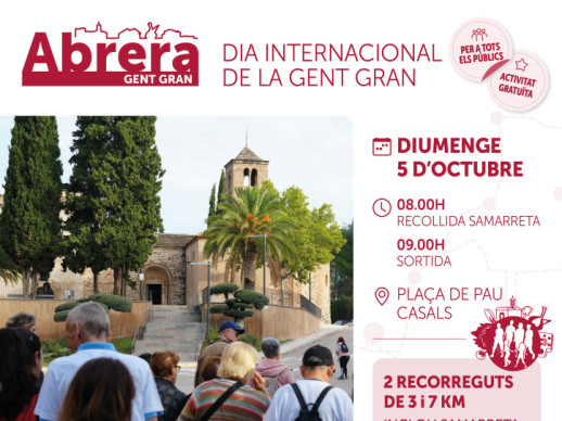 Obrim les inscripcions de la 26a Caminada de la Gent Gran d'Abrera