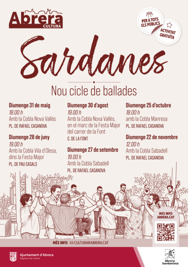 Impulsem un nou cicle de ballades de sardanes amb la col·laboració d'Abrera Sardanista