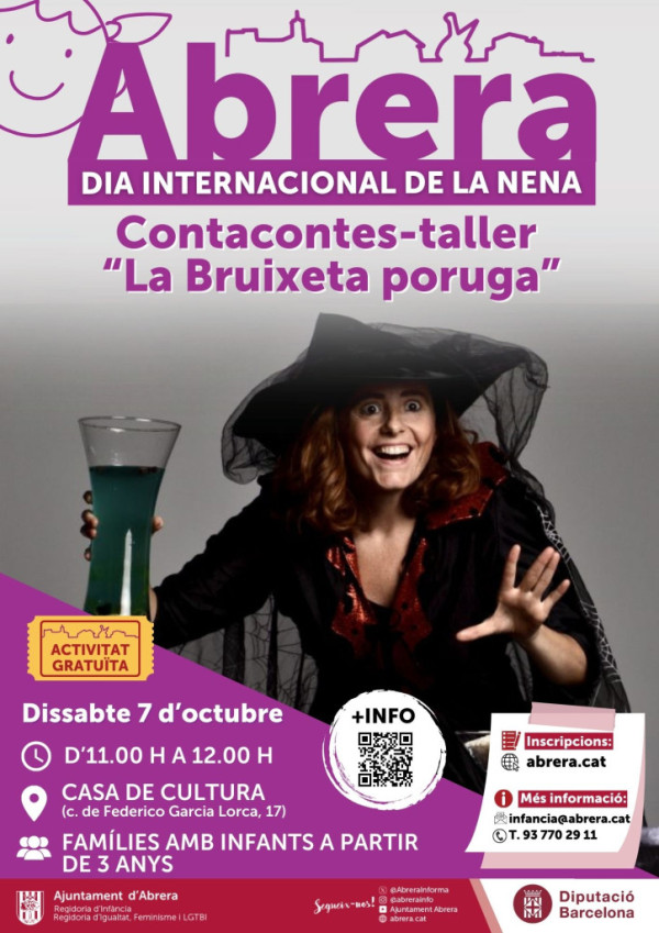 El proper diumenge 7 d'octubre, commemorarem el Dia Internacional de la Nena amb un espectacle familiar a la Sala Municipal