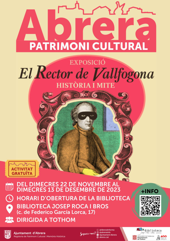 Cartell exposició El rector de Vallfogona. Història i mite