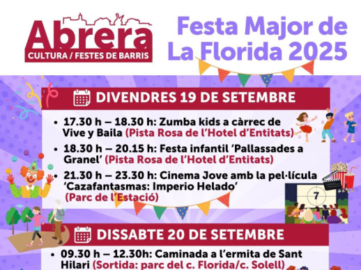 Cartell Festa Major del barri de La Florida 2025