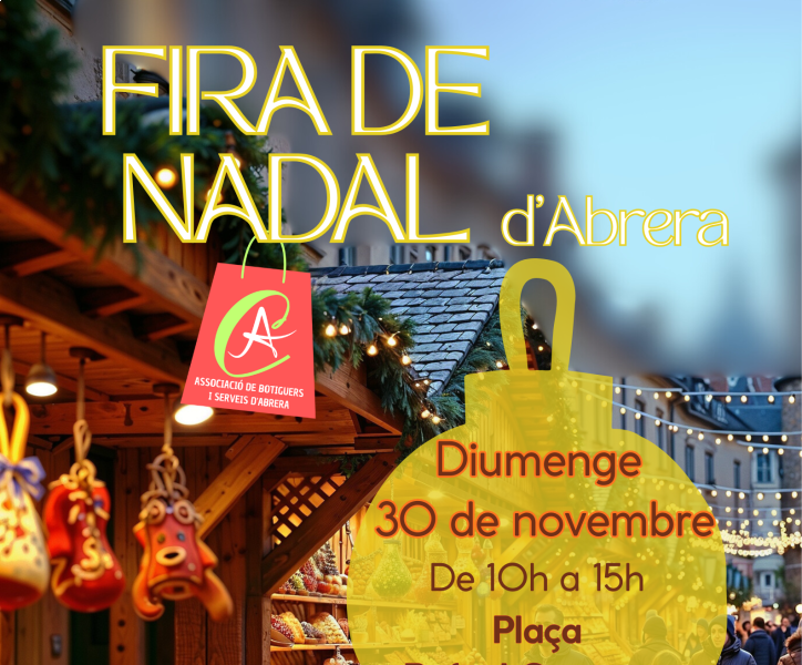 Cartell Fira de Nadal 2025 de l'Associació de Botiguers i Serveis d'Abrera