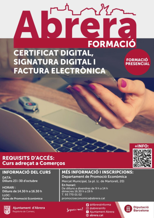 CARTELL FORMACIÓ CERTIFICAT DIGITAL, SIGNATURA DIGITAL, FACTURA ELECTRÒNICA.jpg