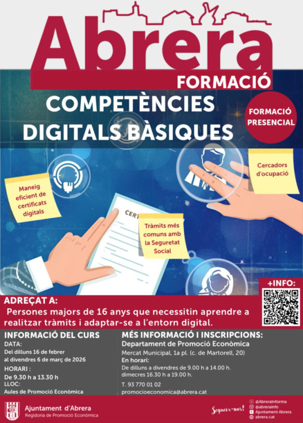 Cartell formació competències digitals 2026