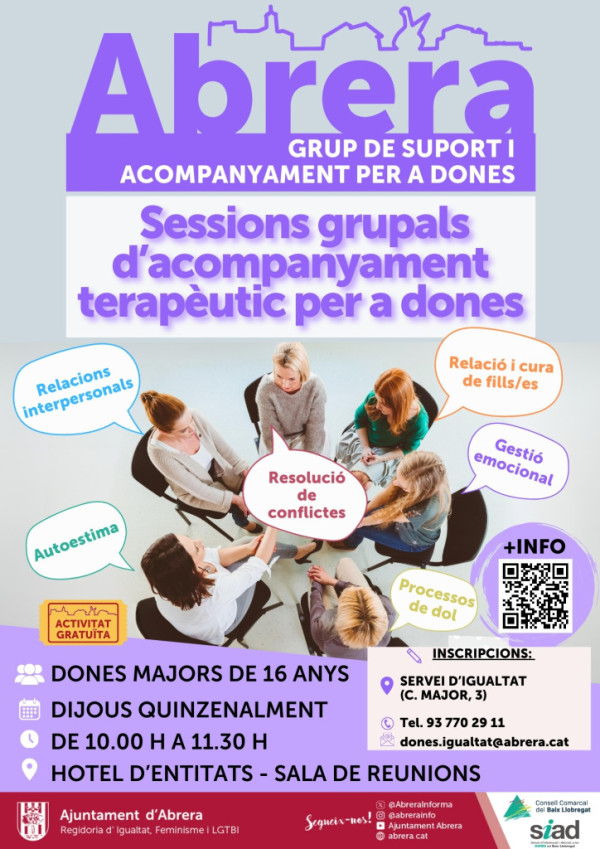 CARTELL GRUP SUPORT I ACOMPANYAMENT TERAPÈUTIC DONES