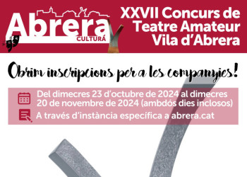 CARTELL INSCRIPCIONS CONCURS TEATRE AMATEUR 2025