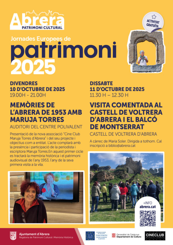 Tornen les Jornades Europees del Patrimoni a Abrera! Participeu en les activitats programades