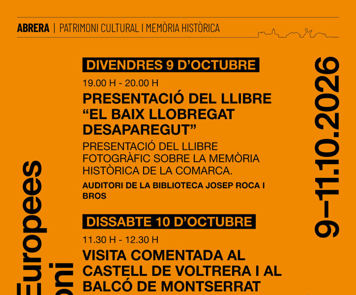 Un any més, Abrera es suma a les Jornades Europees del Patrimoni 2026